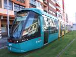 Triebwagen Tranvia 13 der Metro Tenerife in San Cristobal de La Laguna (Avenida de Trinidad) am 02.09.2009