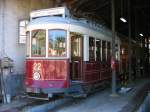 06.11.06,Mallorca/Soller,Wagen 22 ex.Lissabon,wartet mit Sommerwagen auf den nchsten Einsatz.