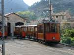 21.11.08,TW 1 mit zwei offenen Wagen vor dem Tramdepot in Sller.