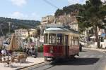 Wagen 21 der Trambahn in Soller hatte am 21.3.2008 Betriebspause und stand am Ende der Strecke verlassen im Gleis.