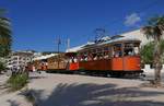 Kurz nach der Abfahrt in Port de Sóller befindet sich die von Triebwagen Nr.