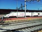 Renfe series 730 dual-gauge hybrid train departing Madrid-Chamartin northbound on 15 March, 2013.