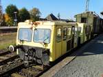 Zwei Eisenbahnfreunde Wetterau Motorbahnwagen X 626 am 15.10.17 in Bad Nauheim 