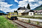 X 626.109 der Gailtalbahn Betriebs GmbH, fährt als Mess 9901 (Hermagor - Kötschach-Mauthen), bei einem Aufenthalt im Bahnhof Kirchbach im Gailtal.
Aufgenommen am 18.7.2018.

Mehr zu unserer ersten Fahrt gibts hier zum nachlesen ;-)
<a href= http://www.gailtal-journal.at/kultur/das-postkastl-auf-schiene/72116/  rel= nofollow >www.gailtal-journal.at/kultur/das-postkastl-auf-schiene/7...</a>

<a href= http://www.gailtalbahn.at/  rel= nofollow >www.gailtalbahn.at/</a>
<a href= https://www.facebook.com/vereingailtalbahn/  rel= nofollow >www.facebook.com/vereingailtalbahn/</a>