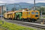 Plasser&Theurer UNIMAT Stopfmaschine stand im Bahnhof Mürzzuschlag, 07.07.2019