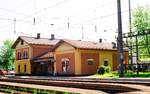 18.05.1993 Bahnhof Seekirchen an der Österreichischen Westbahnstrecke Salzburg - Wien.