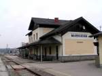 Ein  noch  historischer  Bahnhof MAUERKIRCHEN an der Strecke SteindorfBraunau (KBS190)_090331 