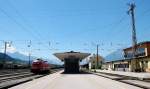 Sudanblick von das Bahnhof Hall i Tirol am 16.