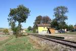 Hst. Mollmannsdorf am 06.10.2012, Blickrichtung Ernstbrunn.

