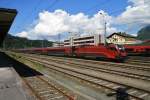 Abgestellte Railjets am 5.6.2013 im Bahnhof Kufstein.