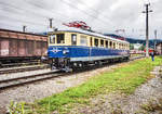 4042.01 der NBiK steht am 16.9.2017 beim Heizhaus der Lienzer Eisenabhnfreunde im Bahnhof Lienz.