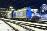 Zwei LTE Dieselloks 2016 904 & 903 stehen mit einem Kokszug im Salzburger Hauptbahnhof.