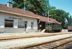 Salzburg-Itzling: Ein Relikt der Salzburger Lokalbahnen, ET 1 (AEG). Datum: 03.08.1984