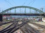 Blick in das Gleisvorfeld des Wiener-Westbahnhofes.