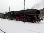 01 1533-7 der GEG (ehemals DR) am 19.02.09 mit einem Sonderzug im Bahnhof Zittau (Sachsen).