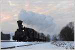 Die 152 jahre alte 671 der GKB mit ihrem Spz 8519 von Graz nach Wies-Eibiswald, am 5.2.2012 kurz vor der Haltestelle Dietmannsdorf aufgenommen.