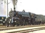 Erinnerungen an Strasshof 1987 beim 150 jhrigen Jubilum der sterreichischen Eisenbahnen.kkStB Dampflok 310.23 (1911) mit  einem Schnellzug an der Parade.(Archiv P.Walter)