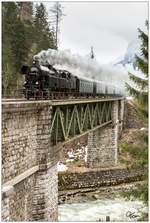 Die ÖGEG Dampflok 78.618 fährt als SR 14483 von Timelkam über den Graben und das Gesäuse nach Admont.
Ennsbrücke Krumau 17.03.2018