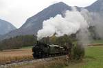 NBIK 93.1332 am 23.Oktober 2020 als NBiK-Fahrt 2 (Ferlach - Feistritz im Rosental) beim Strecken-Km 1,6 der Ferlacherbahn.