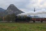 NBIK 93.1332 am Morgen des 24.Oktober 2020 als NF 14790 (Launsdorf-Hochosterwitz - Wietersdorf - Launsdorf-Hochosterwitz) beim Strecken-Km 1,2 der Görschitztalbahn.