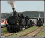 Die ehemalige Erzberg Zahnradlokomotive 97.208 bei der Saisonerffnung des Heizhauses Strasshof am 23.4.2006