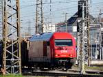 2016 067 im Mastengewirr des Bahnhof Attnang-Puchheim;171017