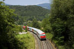 Am 27. Juni 2022 konnte ich die von 8073 210 angeführten und 2016 057 angeschobene S 3 4525 von Wolfsberg nach Klagenfurt Hbf bei St. Paul fotografieren. 