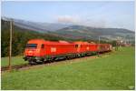 2016 062 + 044 fahren mit Gterzug 55555 von Zeltweg nach Frantschach.