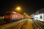 Ankunft von REX 5831 im Bahnhof Braunau am Inn (31.01.2014)