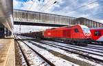 2016 057-9 trifft mit einem Holzzug aus dem Lavanttal in Klagenfurt Hbf ein.
Aufgenommen am 3.2.2017.