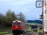 Bahnhof Hausruck 14:27, 2043 005-4  Jumbo  steht für den nächsten Bauzugeinsatz bereit; 170406