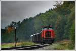 Fotozug mit 2048 018 der SLB auf der �GEG Strecke zwischen Timelkam und Ampflwang am 4.10.2008 aufgenommen kurz hinter Puchkirchen.