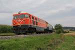 RBAHN 2050.09 mit dem SR 16841 (Ernstbrunn - Rückersdorf-Harmannsdorf) am 02.August 2019 beim Strecken-Km 18,5 der Lokalbahn Korneuburg - Mistelbach.