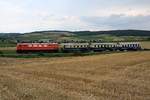 RBAHN 2050.09 mit dem SR 16842 (Rückersdorf-Harmannsdorf - Ernstbrunn) am 02.August 2019 beim Strecken-Km 17,6 der Lokalbahn Korneuburg - Mistelbach.