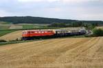 RBAHN 2050.09 mit dem SR 16842 (Rückersdorf-Harmannsdorf - Ernstbrunn) am 02.August 2019 beim Strecken-Km 17,6 der Lokalbahn Korneuburg - Mistelbach.