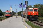 ÖBB 5047 006-1 und RBAHN 2050.09 am 15.September 2019 in Groß Schweinbarth.