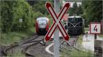 Treffen von Opa und Enkel im Bahnhof Grnbach/Schneeberg - In diesem Bahnhof legte die 2050 05 einen Halt ein, welche am 20.