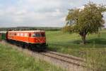 BB 2050.09 vor dem SR 14347 als NLB-Osterzug am 21.April 2014 kurz nach Dobermannsdorf.