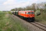 BB 2050.09 vor dem SR 14347 als NLB-Osterzug am 21.April 2014 kurz vor Hohenau an der March.