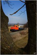 Dieselok 2060 14 fhrt mit einem Foto-Gmp auf der FROWOS Strecke von Oberwart nach Oberschtzen.