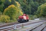 FROWOS 2062 053-0 am 13.10.2012 auf der Kaltenleutgebener Bahn beim Strzen der NF 19077 im Bf.