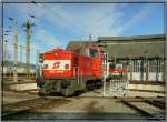 Verschublok 2067 041 auf der Drehscheibe vor dem Heizhaus in Knittelfeld.