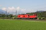 2067 105 + 2016 008 am 26.05.2012 bei Schwaz.