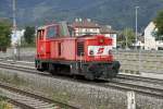 2067 041 ist am 29.09.2015 als Lokzug bei Bruck an der Mur unterwegs.