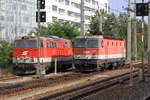 ÖBB 2143 030-1 und 1144 070-0 am 18.August 2020 in Jedlersdorf.