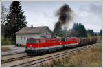 2143 055 und 2143 069 mit dem VG 73153 von Martinsberg-Gutenbrunn nach Scharzenau am 16.10.2008 in Grafenschlag aufgenommen.