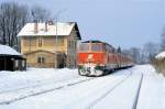 BB 2143 026-9 mit E 752 (nach Wien), Oberschtzen, 15.02.1986