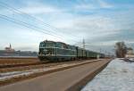 2143.40 mit Sdz 16122 zwischen Stockerau und Absdorf-Hippersdorf am 24.02.2010 in Hausleiten.