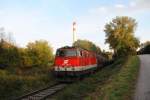 Am 5.10.2011 hatte 2143.033 die Ehre den NG 68216, der in der Regel von einem Triebfahrzeug der Reihe 2016 gezogen wird, von Wien Lobau Hafen nach Stadlau zu ziehen.