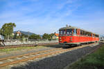 Im ZUGE einer Probefahrt ratterte an diesem 7.09.2018 VT 10.02 durch Graz Strassgang.